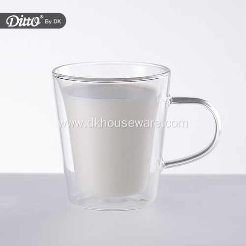 Clear 220ml Coffee Cup Glass Drinking Cup